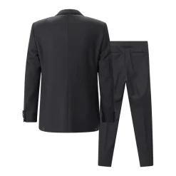 Canali Smoking aus Wolle schwarz Hosenanzug