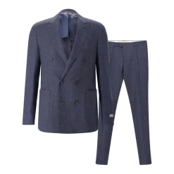 Canali Zweiteiliger Anzug Kei aus Wollmix blau Hosenanzug