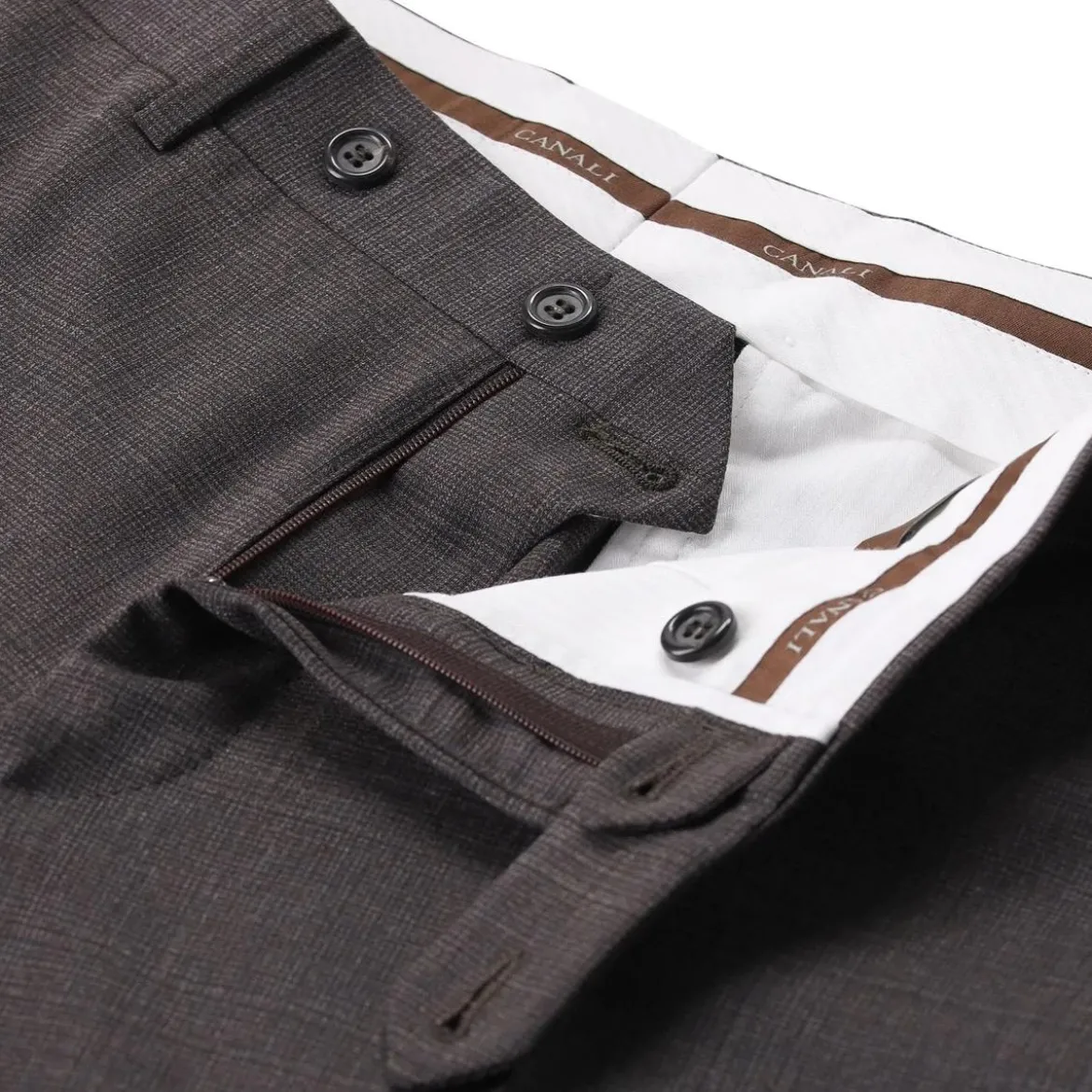 Canali Zweiteiliger Regular-Fit Anzug Kei braun Hosenanzug