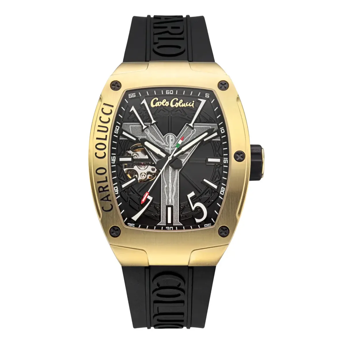 Carlo Colucci Automatikuhr CC100 . schwarz Automatikuhr