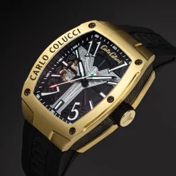 Carlo Colucci Automatikuhr CC100 . schwarz Automatikuhr