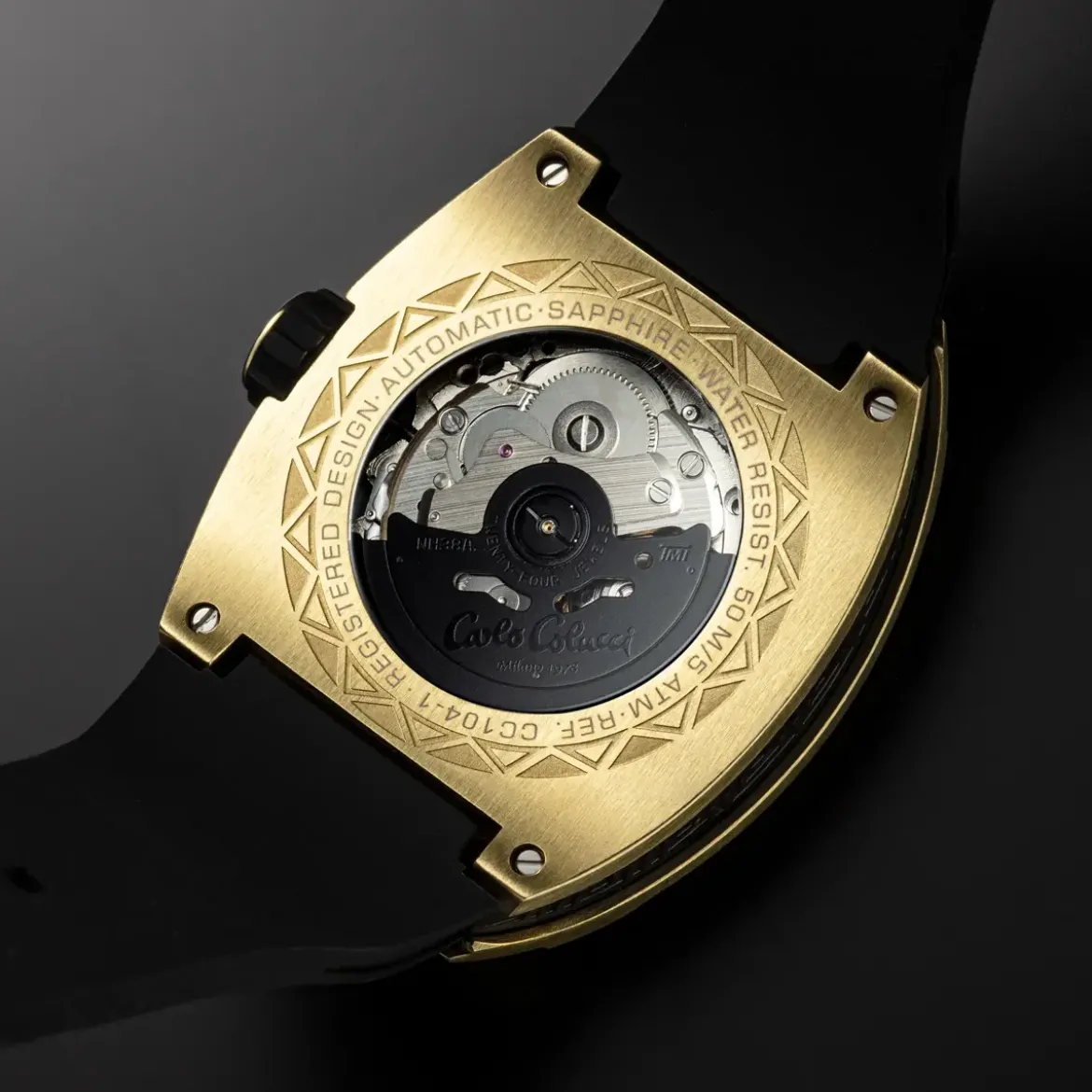 Carlo Colucci Automatikuhr CC100 . schwarz Automatikuhr