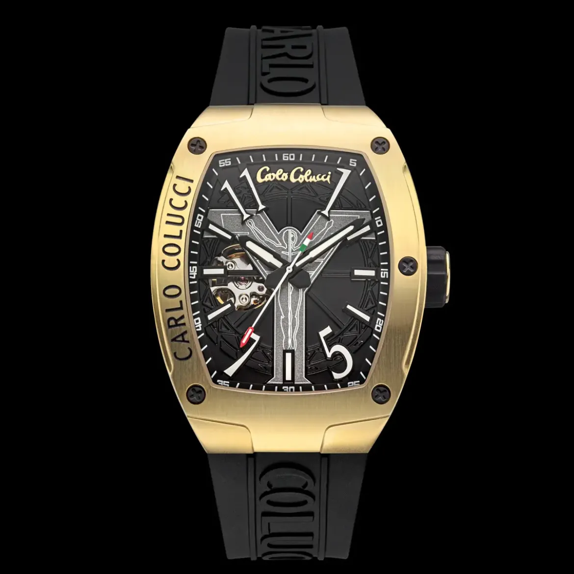 Carlo Colucci Automatikuhr CC100 . schwarz Automatikuhr