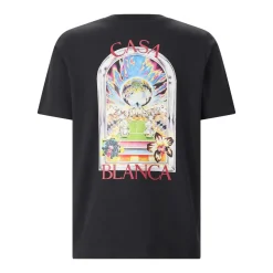 Casablanca Black T-Shirt With Crew Neckline Black T-Shirt