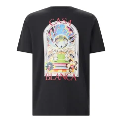 Casablanca Black T-Shirt With Crew Neckline Black T-Shirt