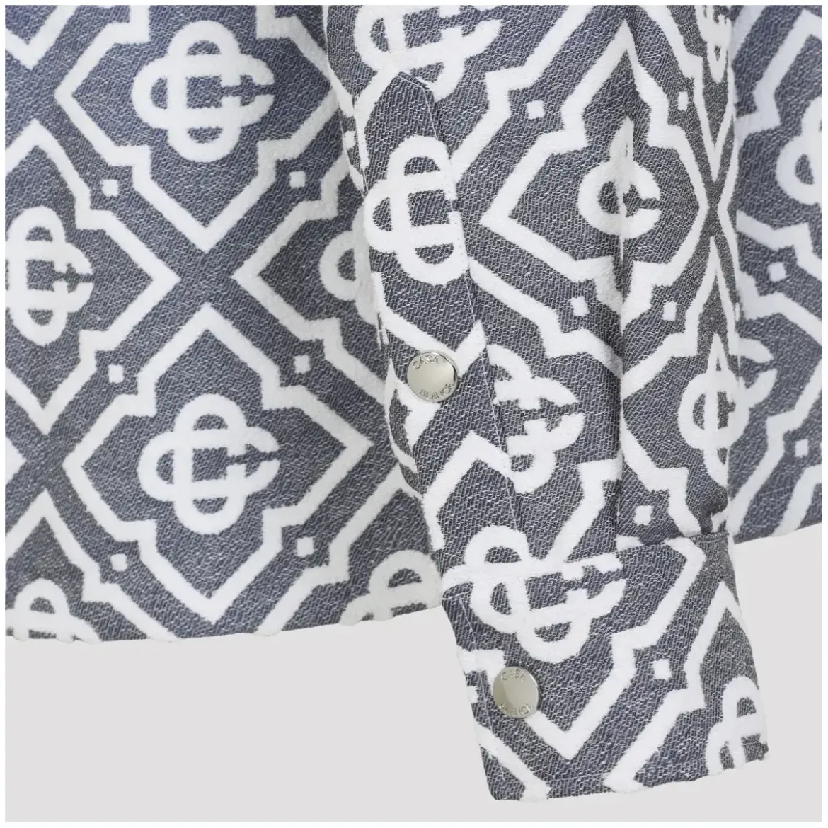 Casablanca Gradient Geometric Pattern Casual Jacket With Butt Grey Hemdjacke