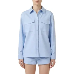 Casablanca Hemdjacke aus Baumwolle blau Hemdjacke
