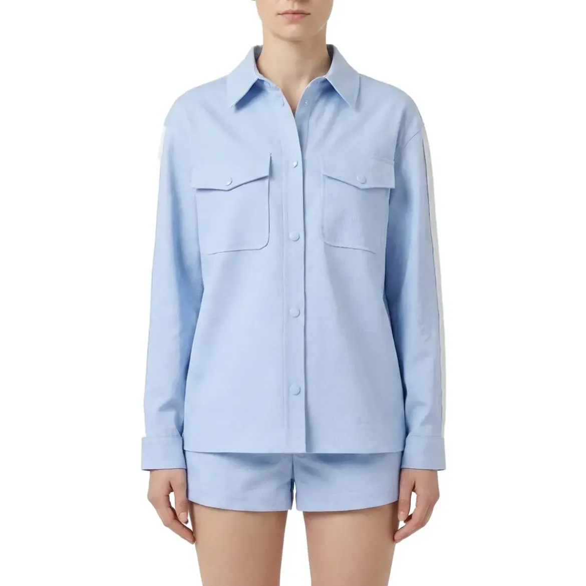 Casablanca Hemdjacke aus Baumwolle blau Hemdjacke