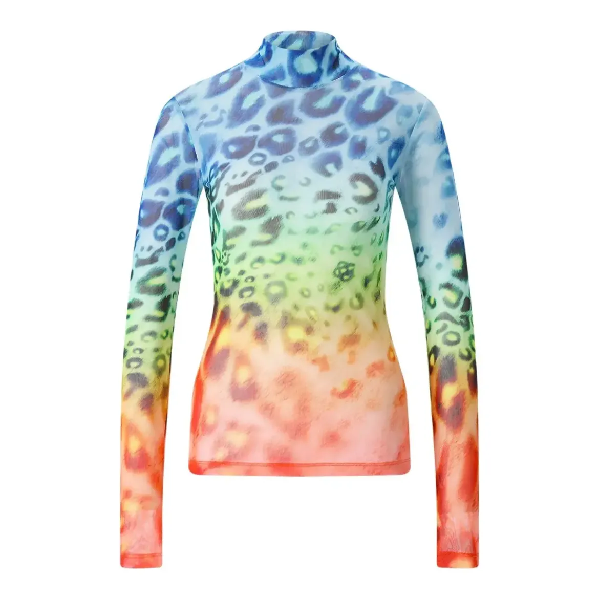 Casablanca Langarmshirt aus Mesh blau Longsleeve