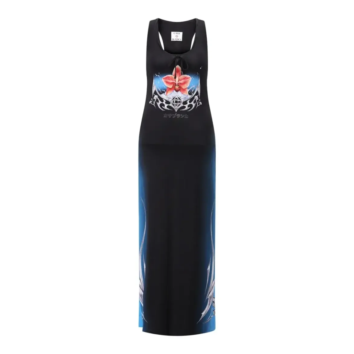 Casablanca Midikleid mit Print Schwarz Midikleid