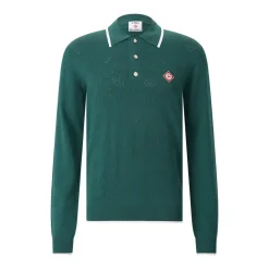 Casablanca Poloshirt aus Viskose-Mix grün Poloshirt