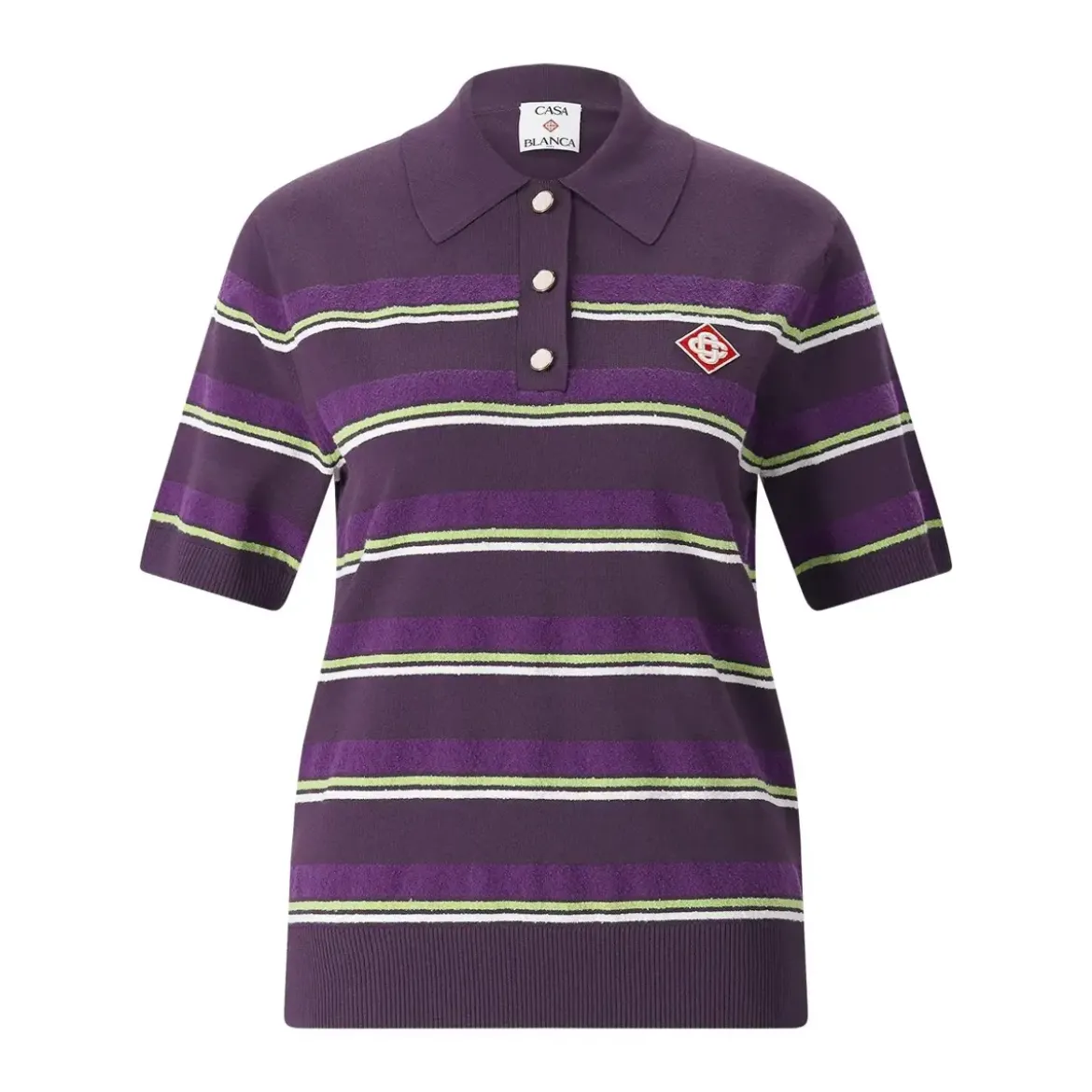 Casablanca Poloshirt mit Logo lila Poloshirt