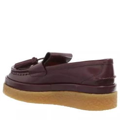 Chloé Jamie Moccasin Leather Bordeaux Loafer