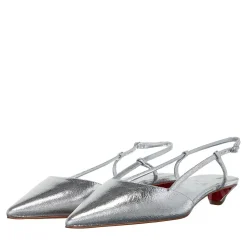 Christian Louboutin Miss Z Slingina Silver Pumps