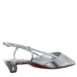 Christian Louboutin Miss Z Slingina Silver Pumps