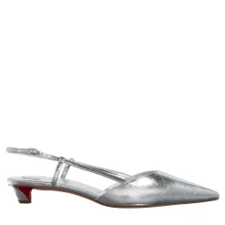 Christian Louboutin Miss Z Slingina Silver Pumps