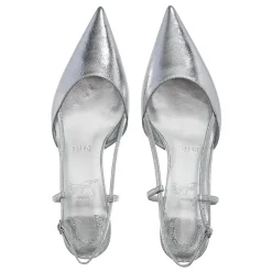 Christian Louboutin Miss Z Slingina Silver Pumps
