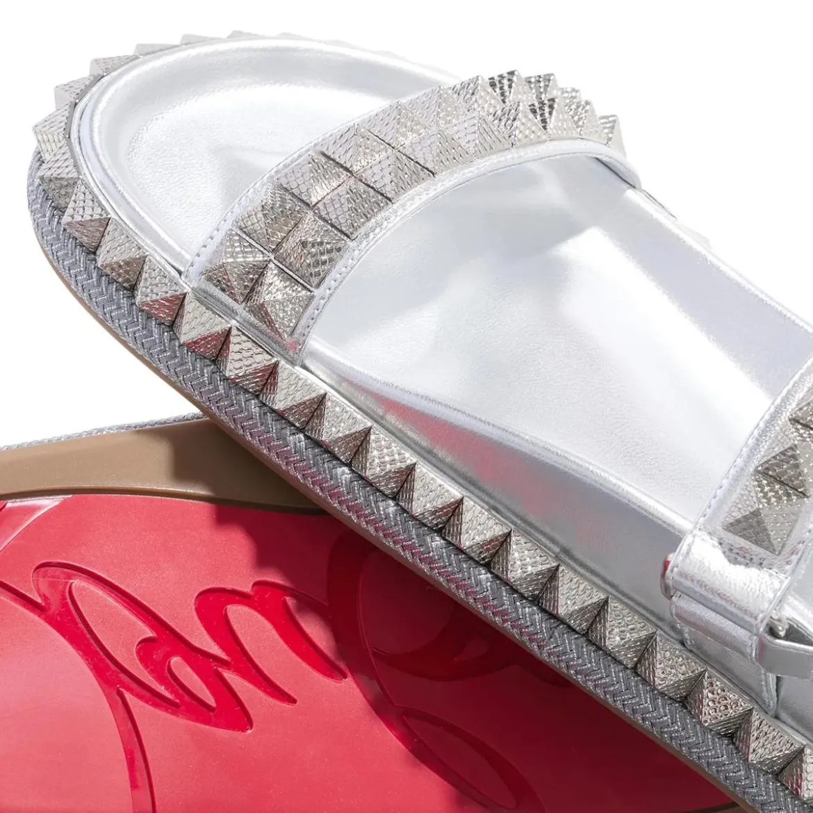 Christian Louboutin Pyrabizz Sandal Silver Sandalen