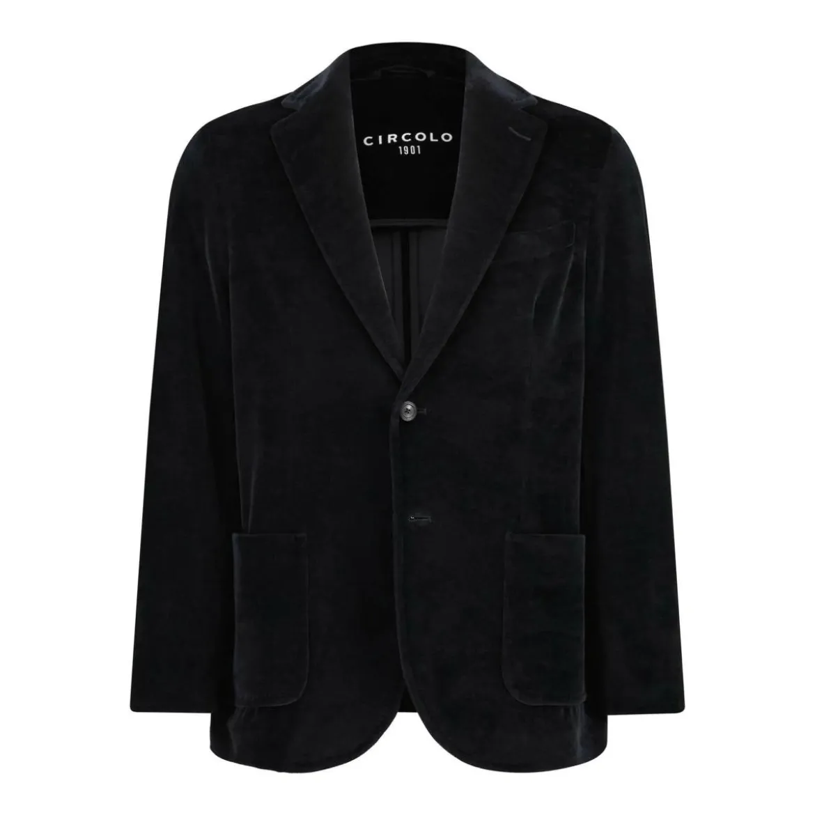 CIRCOLO 1901 Sakko aus Baumwoll-Velours Schwarz Anzugjacke