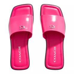 Coach Florence Leather Sandal dragonfruit Slides