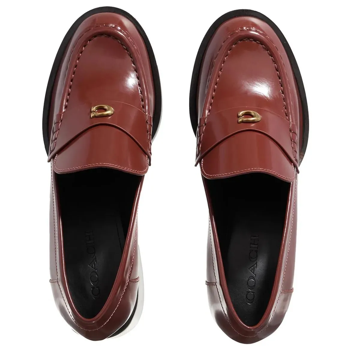 Coach Natalie Leather Loafer Dark Neutral Loafer