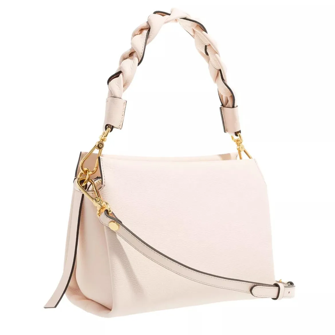 Coccinelle Boheme Grana Double Creamy Pin/Cola Hobo Bag