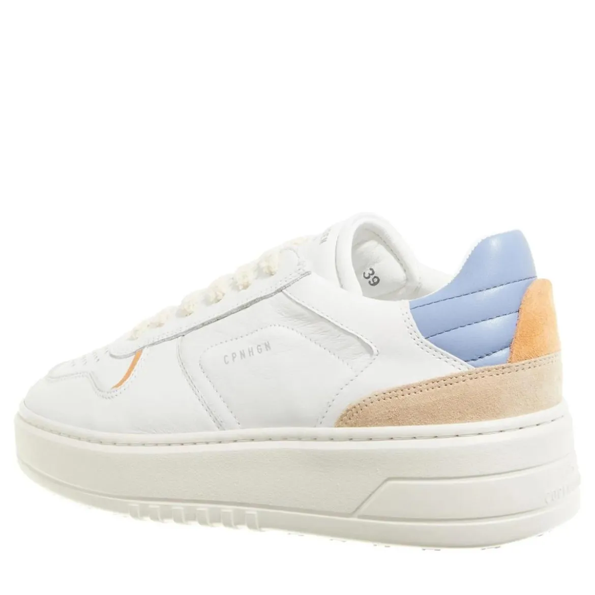 Copenhagen CPH76 Leather Mix White/Light Blue Low-Top-Sneaker