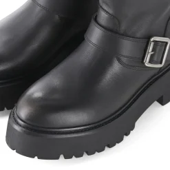 Copenhagen Plateaustiefelette CPH900 aus Leder schwarz Schnürschuhe