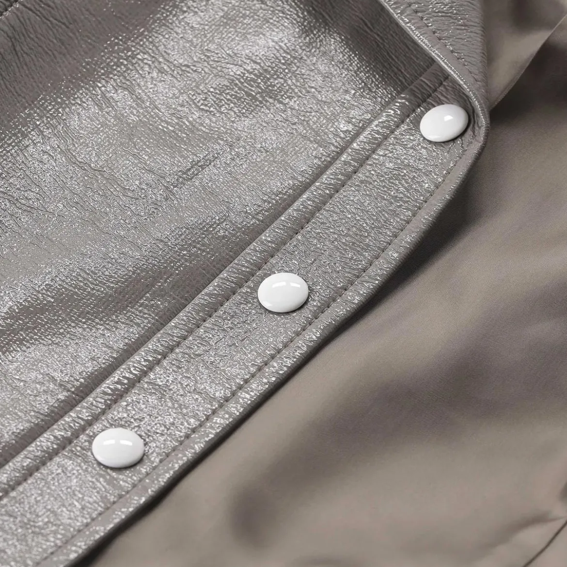 Courrèges Cropped Jacket With Pointed Collar Grey Übergangsjacke