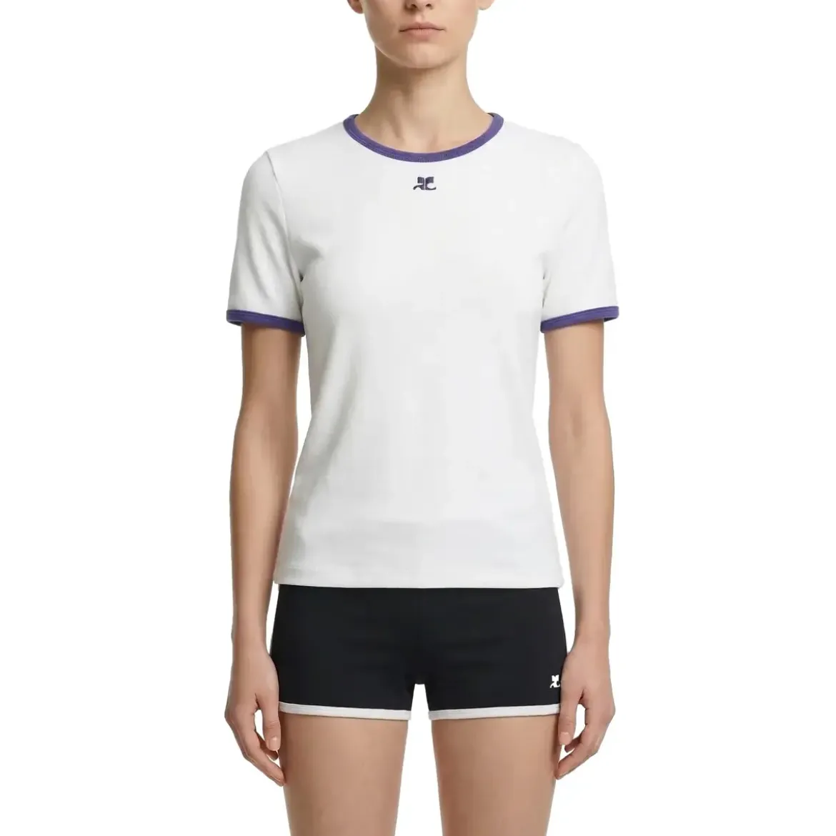 Courrèges Fitted White T-Shirt White T-Shirt