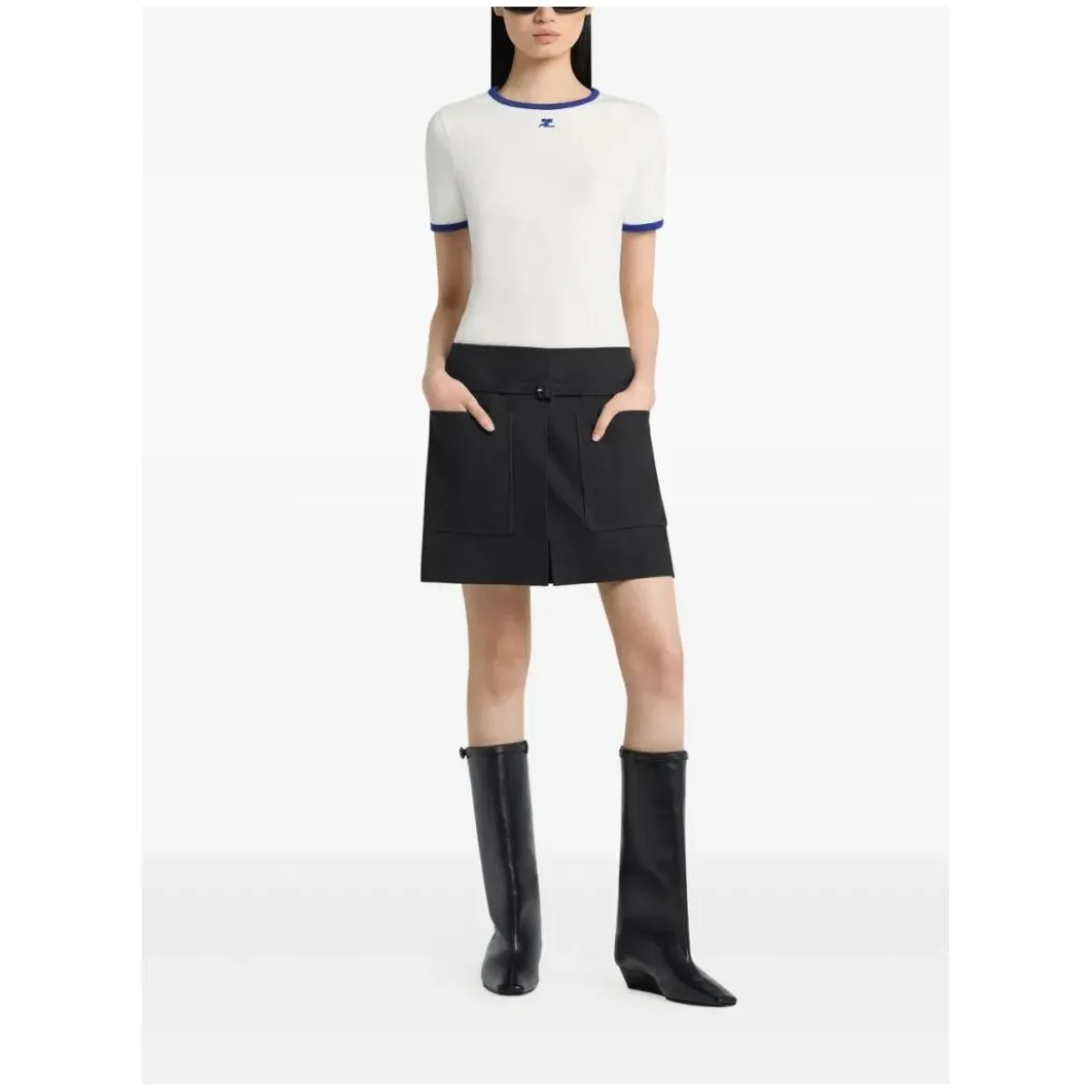 Courrèges Fitted White T-Shirt White T-Shirt
