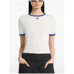 Courrèges Fitted White T-Shirt White T-Shirt