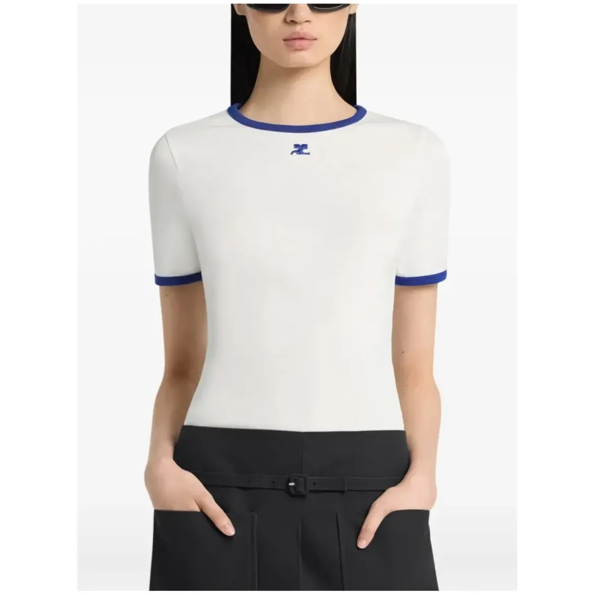 Courrèges Fitted White T-Shirt White T-Shirt