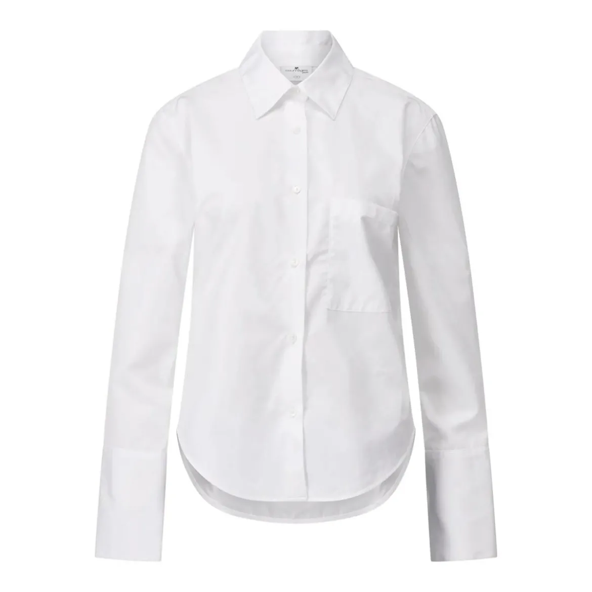 Courrèges Hemdbluse mit Logo-Stickerei Weiß Bluse