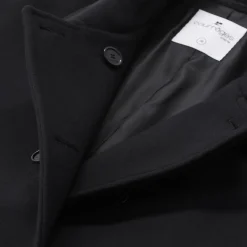 Courrèges Mantel aus Wolle & Seide schwarz Wintermantel