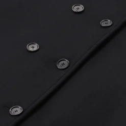 Courrèges Mantel aus Wolle & Seide schwarz Wintermantel