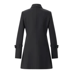 Courrèges Mantel aus Woll-Mix schwarz Wintermantel
