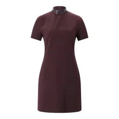 Courrèges Midikleid mit Vinylkragen rot Minikleid