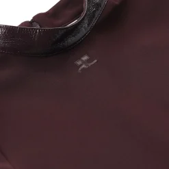 Courrèges Midikleid mit Vinylkragen rot Minikleid