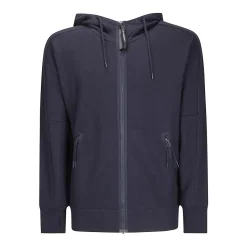 CP Company Hooded Open Sweatshirt Blue Sweatjacke