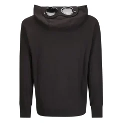 CP Company Hooded Open Sweatshirt Schwarz Strickjacke