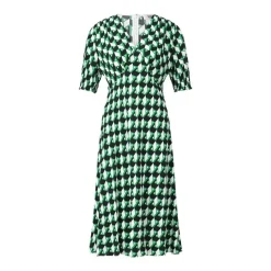 Diane von Furstenberg Kleid Jemma mit geometrischem Muster Grün Midikleid