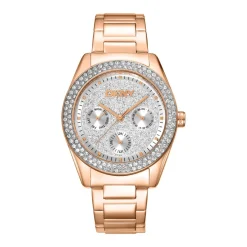 DKNY Quarzuhr Chambers Multi Glitz rose Quarzuhr