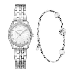 DKNY Quarzuhr Logo silber Quarzuhr