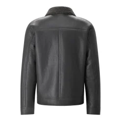 Dondup Fliegerjacke aus Lammleder grau Übergangsjacke