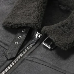 Dondup Fliegerjacke aus Lammleder grau Übergangsjacke