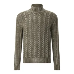 Dondup Pullover aus Wolle grün Poloshirt