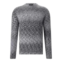 Dondup Rundhalspullover aus Woll-Mix grau Pullover