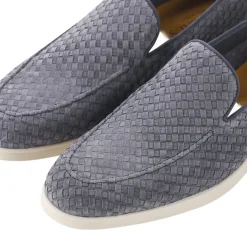 Doucal's Loafer aus Veloursleder blau Schnürschuhe