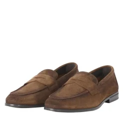 Doucal's Mokassins aus Veloursleder braun Schnürschuhe